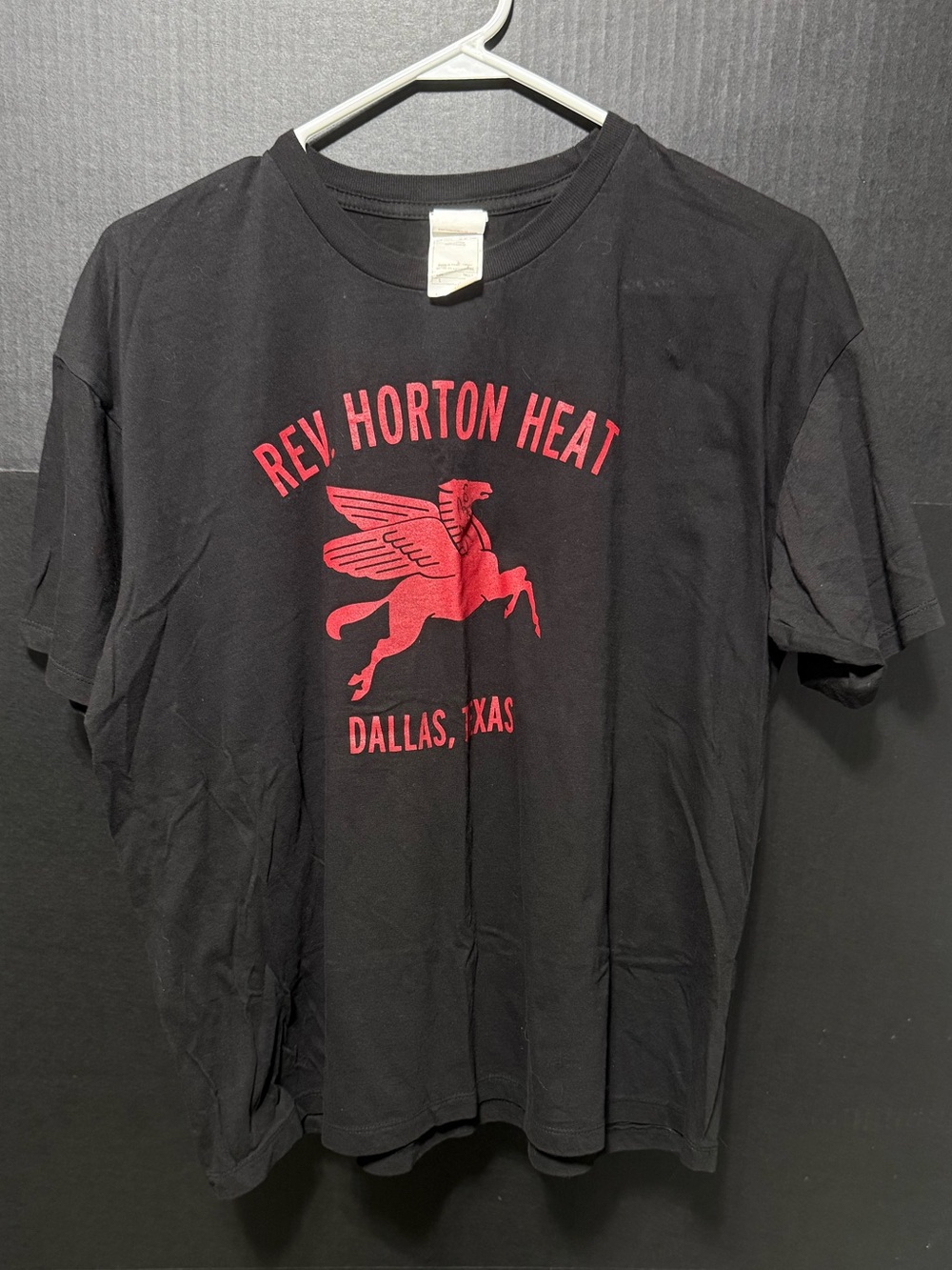 🎒Reverend Horton Heat Signed Black T-Shirt Jimbo Wallace Bass Player Size L